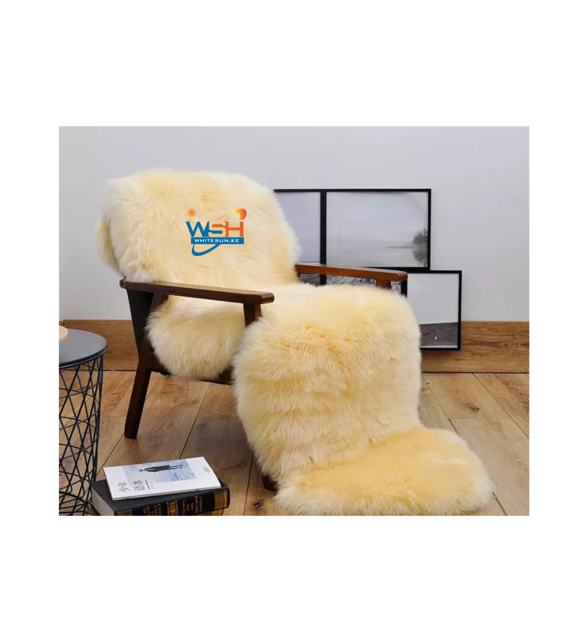 Cream Fox Fur Mat - Image 3