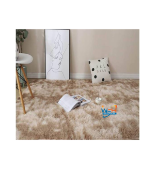 Light brown fluffy carpet