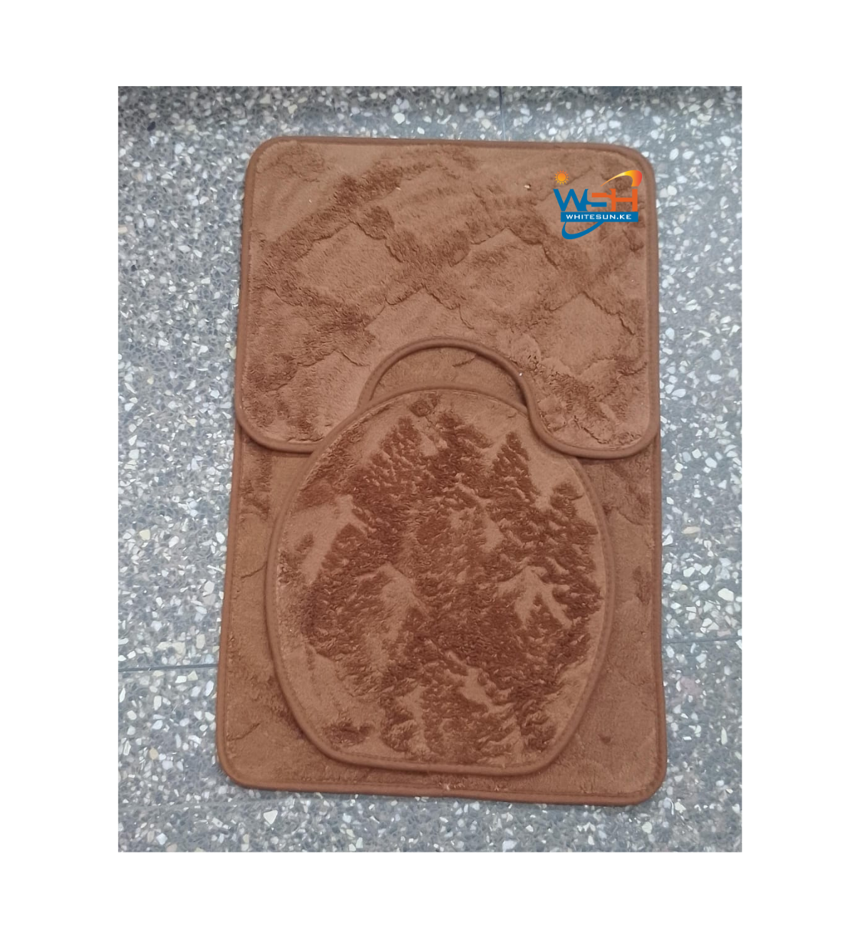 Toilet mat brown