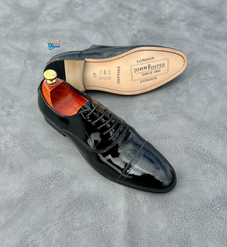 Premium quality black leather Oxford shoes