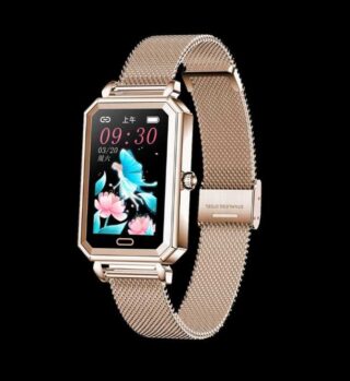 R9 1.47inch Original Smart Watch for IOS Android Water Resistant Milanese Stainless Steel Rhiniestone Smart Watch 24H Blood Oxygen & Heart Rate & Sleep Monitor Original Smartwatch