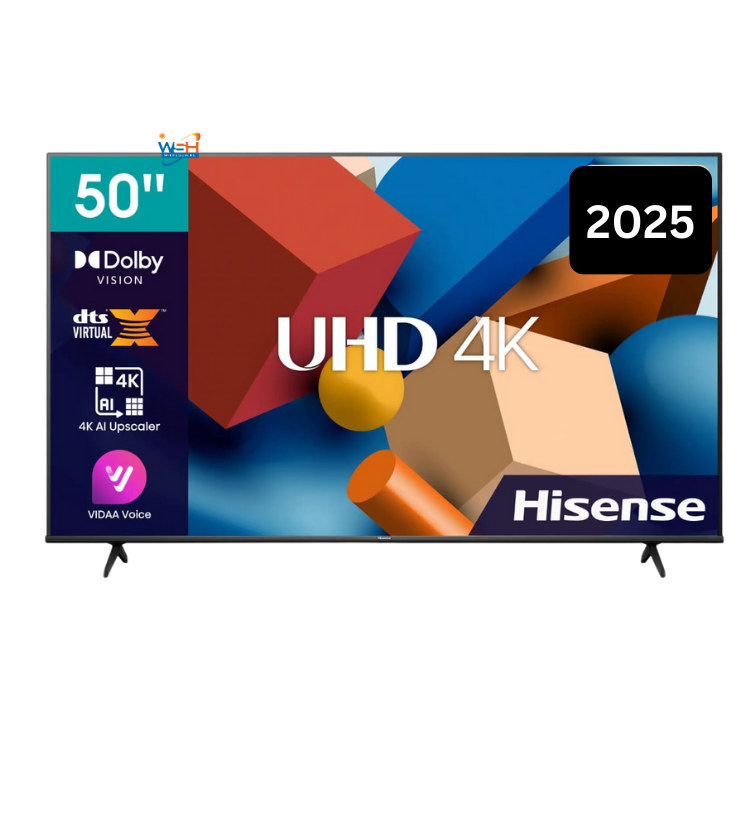 Hisense 50″ 50A6K (New 2024) 4K UHD Smart Frameless TV