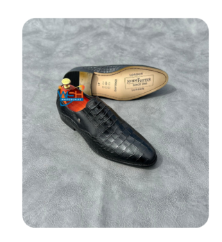 Premium quality black leather Oxford shoes