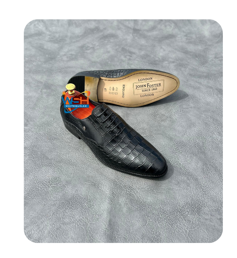 Premium quality black leather Oxford shoes