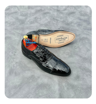 Premium quality black leather Oxford shoes