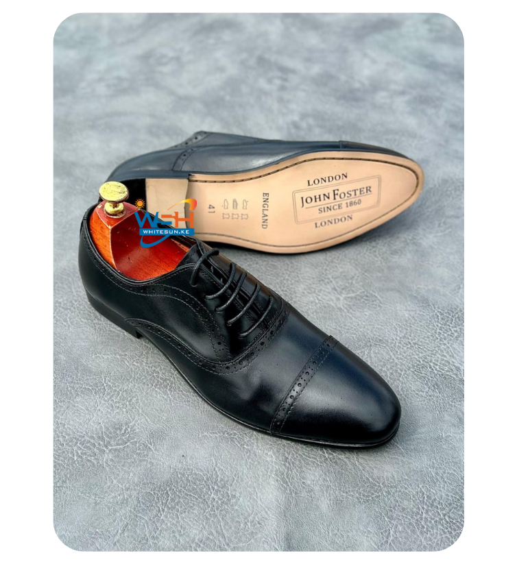 Premium quality black leather Oxford shoes