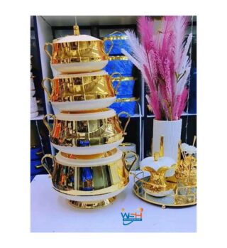 Shahi 4pcs Casserole Hotpots Food Warmer Hot Pot, Serving Dishes Serveware Set (3500 ml, 2500, 1500 and 1000ml)