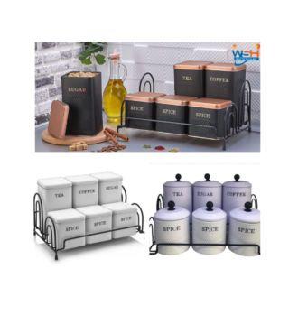 Storage Canisters with lid and Stand