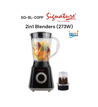 Signature 2 In 1 Blender With Grinding Mill For Coffee Beans, Nuts, Ice, And Spices