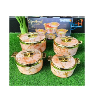 Signature Hot pot set of 4 pc Pearl platina