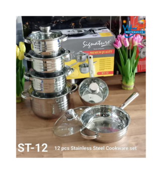 12 pcs Stainless steel cookware set