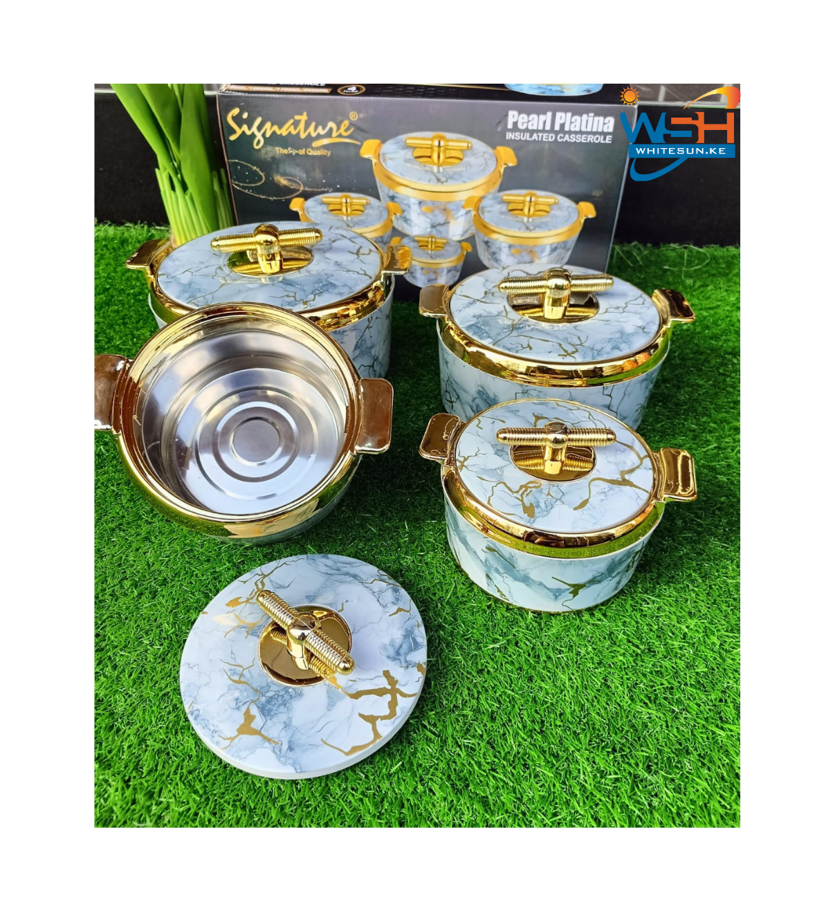 Signature Hot pot set of 4 pc Pearl platina - Image 2