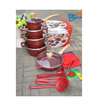 Signature Heavy duty 21 PCS quality aluminium die cast Non-Stick Cooking Pot Sufuria & Cookware Set/nonstick cooking tools