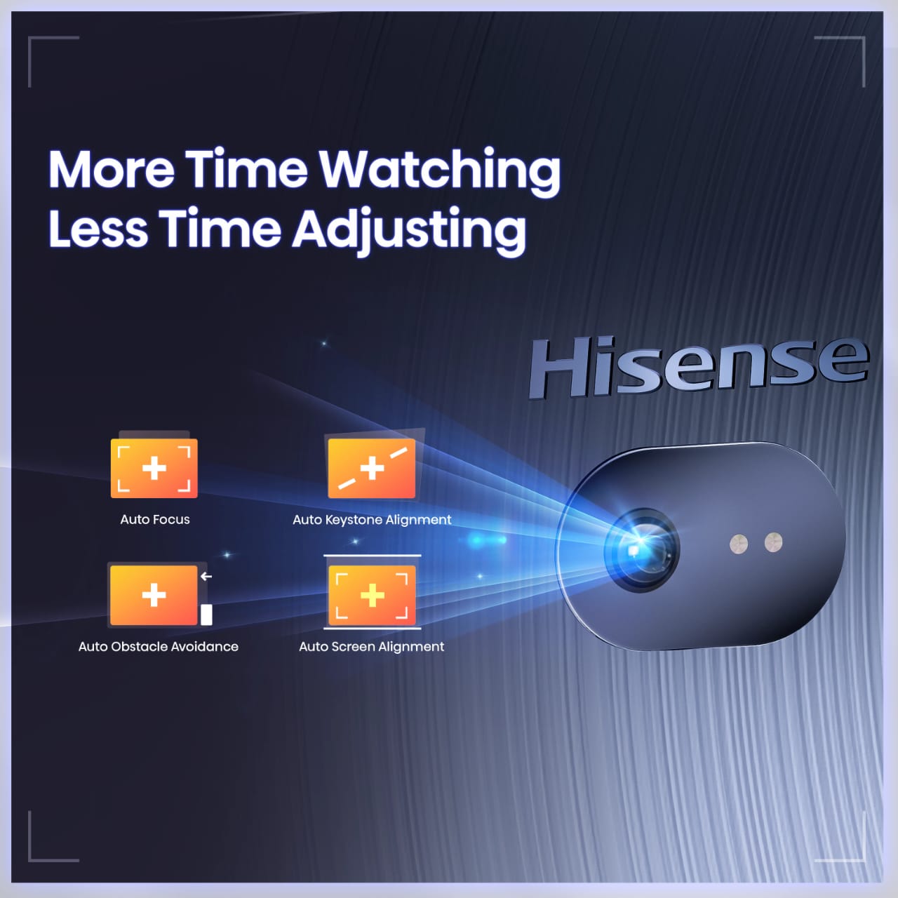 Hisense C1 65”-300” Trichroma 4K Laser Mini Projector 4K Trichroma Laser Technology - Image 5