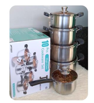 High Quality 10 pcs jP stainless cookware 
