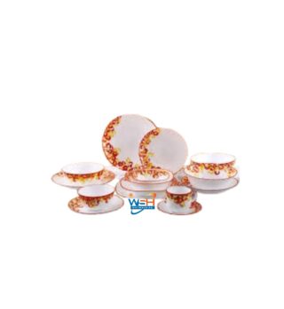 Luxury Porcelain Dinnerware Set – 18-Piece Floral Design Plates, Bowls & Cups – Elegant Fine China for Dining, Weddings & Special Occasions