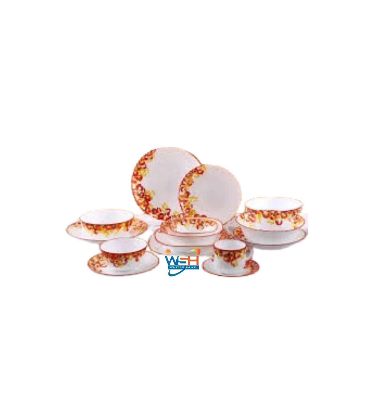 Luxury Porcelain Dinnerware Set – 18-Piece Floral Design Plates, Bowls & Cups – Elegant Fine China for Dining, Weddings & Special Occasions