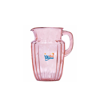 Elegant Pink Glass Pitcher 7pcs– 1.5L Vintage Water Jug with Handle – Durable & Stylish for Juice, Lemonade, Iced Tea & Cold Beverages