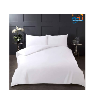 7*7 White Duvet Cover Set Includes Duvet Cover,1 Bedsheet, 2 Pillow Cases and 2 cushion cases