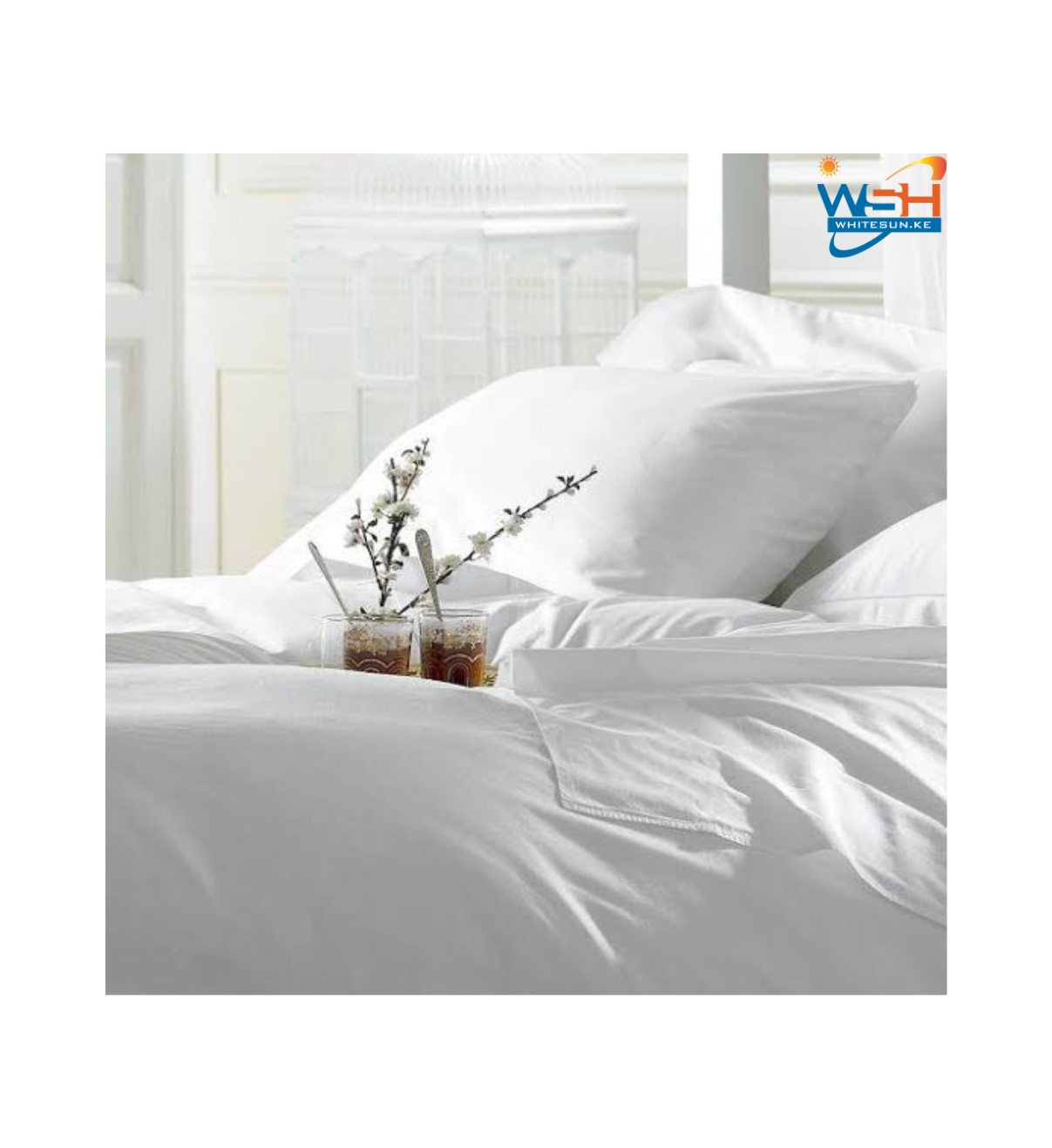 4*6 White cotton bedsheets 4 sets - Image 2