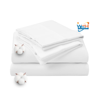 4*6 White cotton bedsheets 4 sets