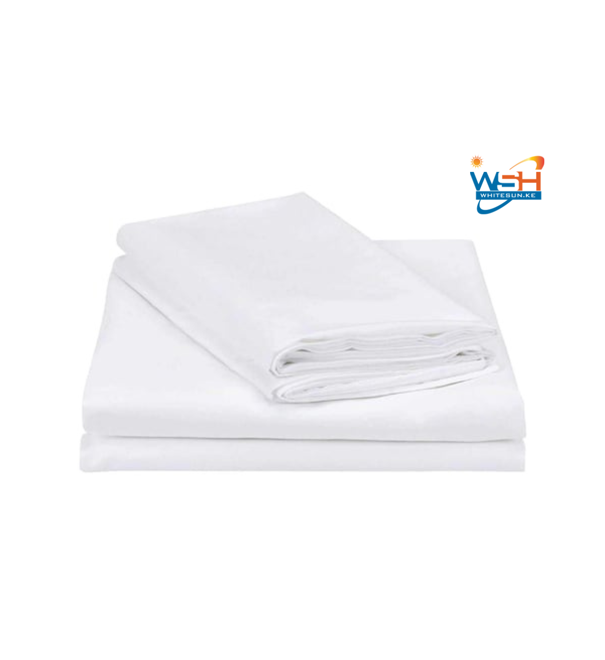 7*7 2 Flat White Bedsheets With 2 Pillowcases. (cotton)