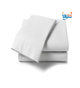 6*6 2 Flat White Bedsheets With 2 Pillowcases. (cotton)