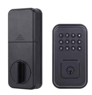 BE-TECH K54U Smart Deadbolt Lock – Keyless Entry with Password & Tuya Wi-Fi – Matte Black – Auto Lock & Emergency Key Access