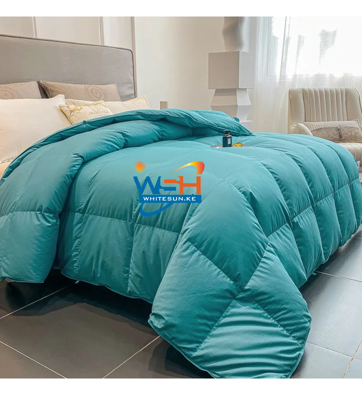 90% Goose Down & 10%Goose Feathers 100% cotton 240x220cm White Duvet.