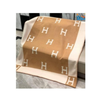 Warm and Cozy Woollen Throw Blanket- Avalon Blanket -Hermes Themed Design 130 * 170-Brown