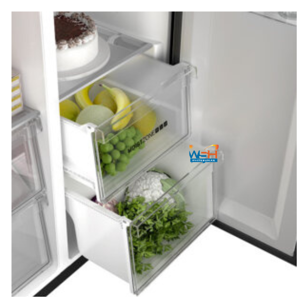 Haier 527L SBS Fridge Sunlight Steel