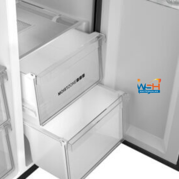 Haier 527L SBS Fridge Sunlight Steel