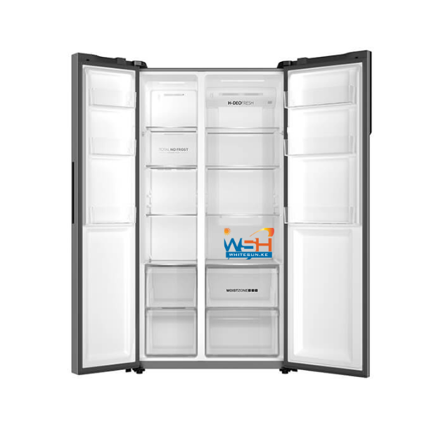Haier 527L SBS Fridge Sunlight Steel