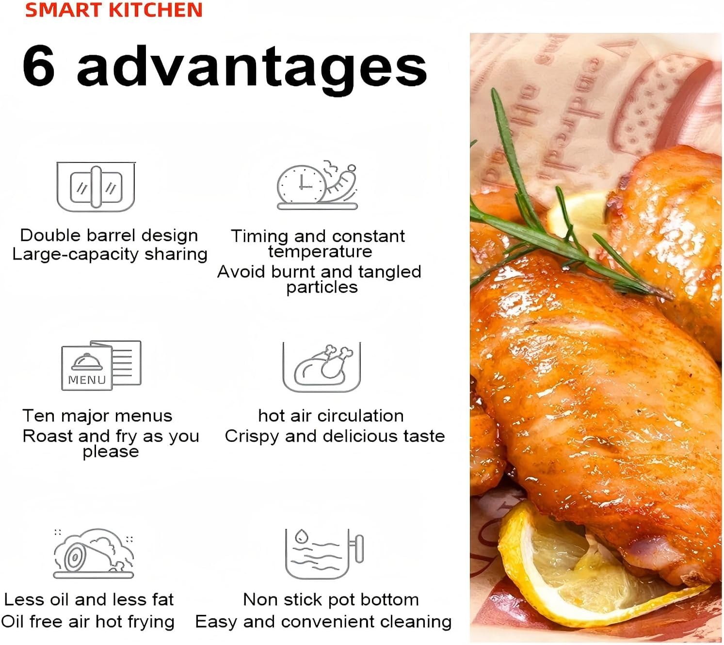 Double Door Air fryer (whitesun) - Image 6