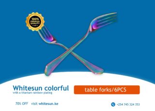Whitesun colorful table forks/6PCS