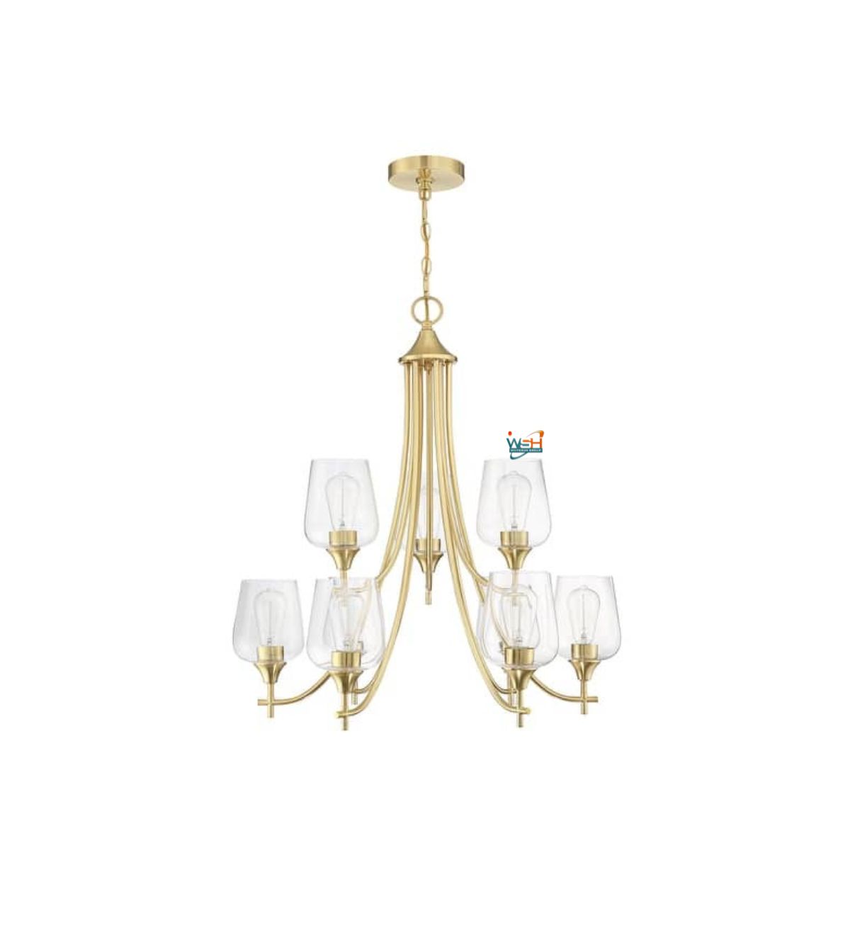 Modern Farmhouse Chandeliers 6-Light Golden