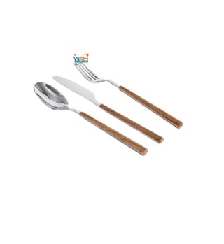 Whitesun 6 pc dinner set with wooden handles