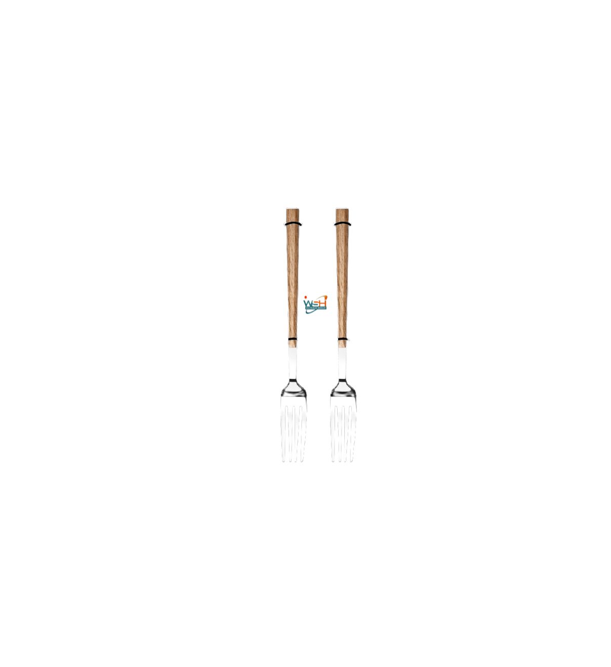 Whitesun 6 pc fork set with wooden handles - Image 2