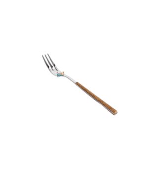 Whitesun 6 pc small table forks with wooden handles