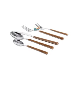 Whitesun 30 piece dinner set with wooden handle