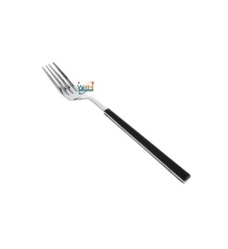 Whitesun 6 Pieces silver table forks with black handles