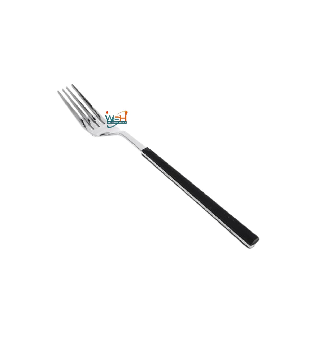 Whitesun 6 Pieces silver table forks with black handles