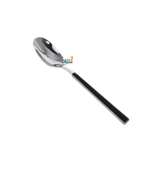 Whitesun 6 Pieces silver table spoons with black handles