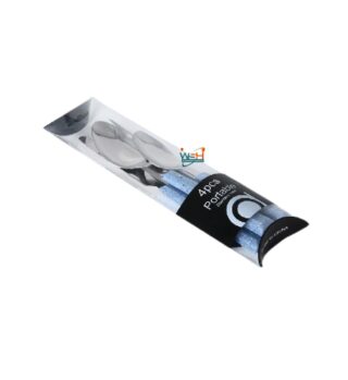 H055 pitted octagonal handle 4PCS/machine polish 1.0/blue sprinkled dots