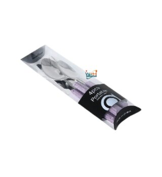 H055 pitted octagonal handle 4PCS/machine polish 1.0/purple sprinkled dots