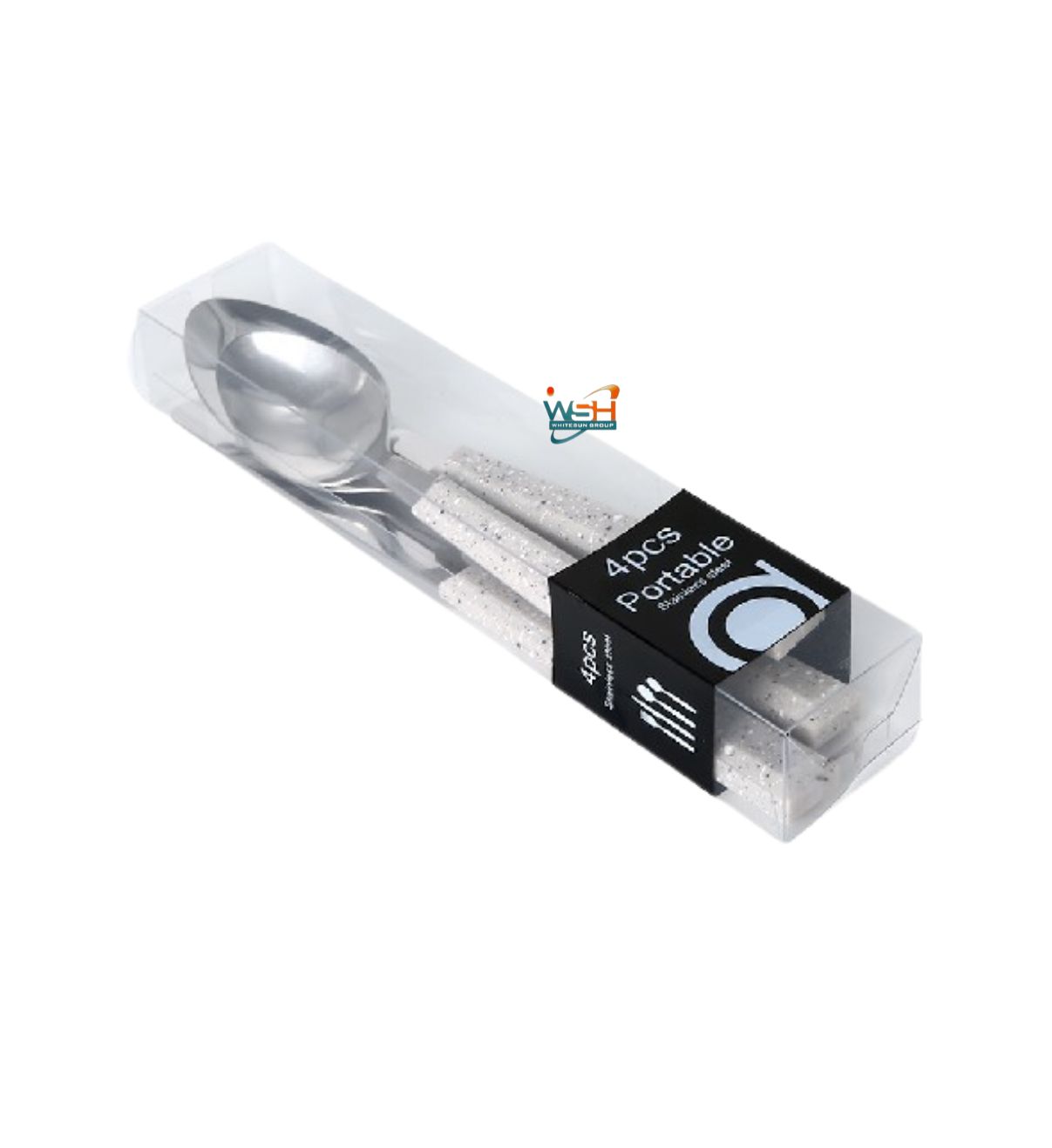 F055 pitted octagonal handle 4PCS/machine polish 1.0/ white sprinkled dots