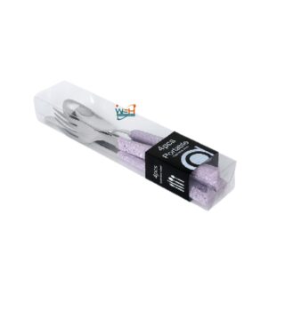 Whitesun F055 pitted octagonal handle 4PCS/machine polish 1.0/ purple sprinkled dots