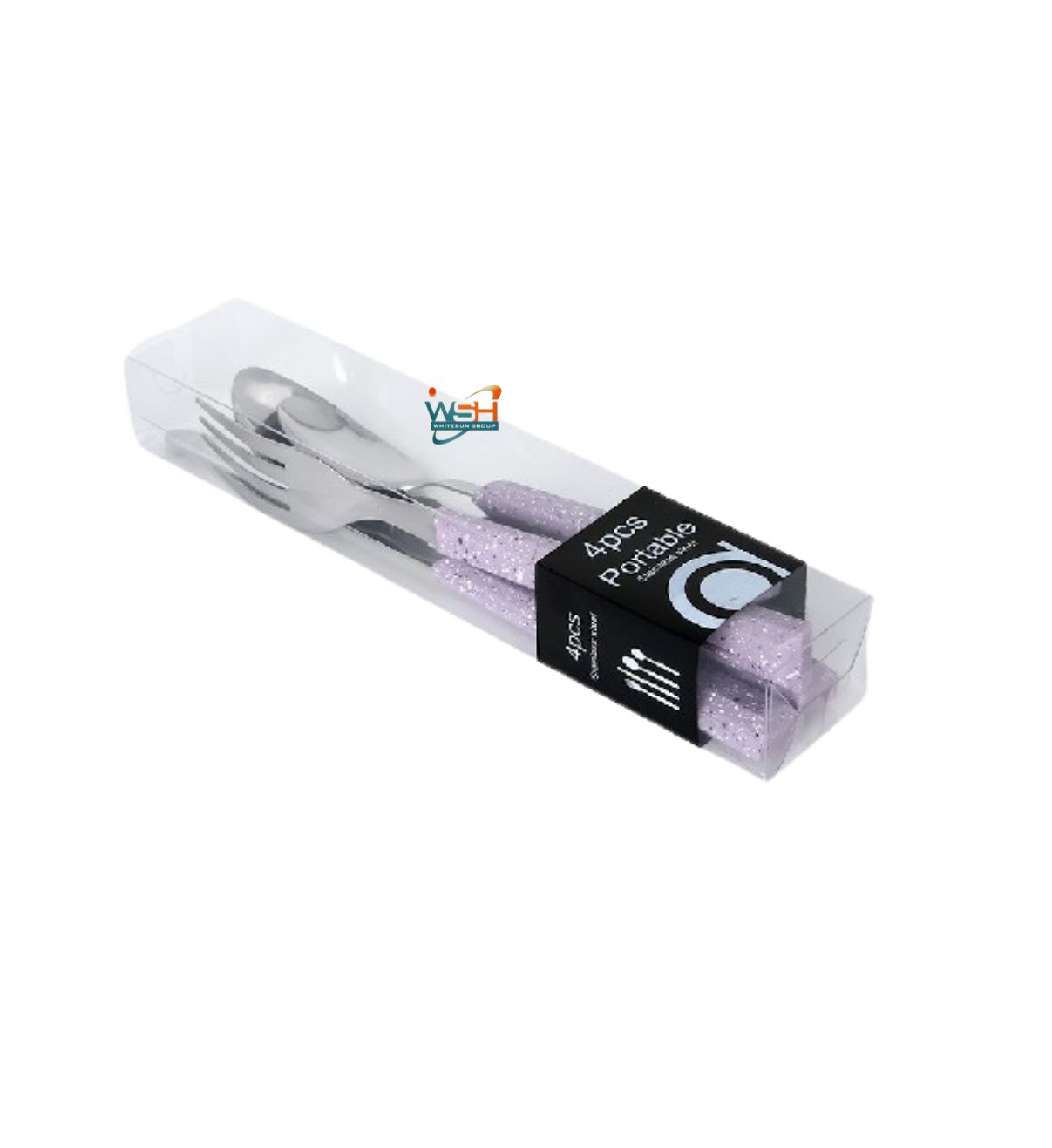 Whitesun F055 pitted octagonal handle 4PCS/machine polish 1.0/ purple sprinkled dots