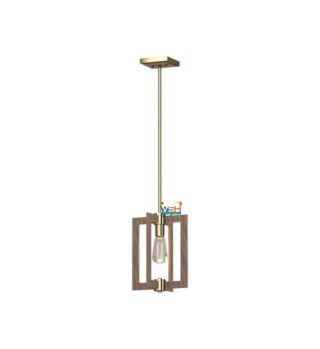 Volume V5361-74 Indoor Pecan & Antique Gold Pendant