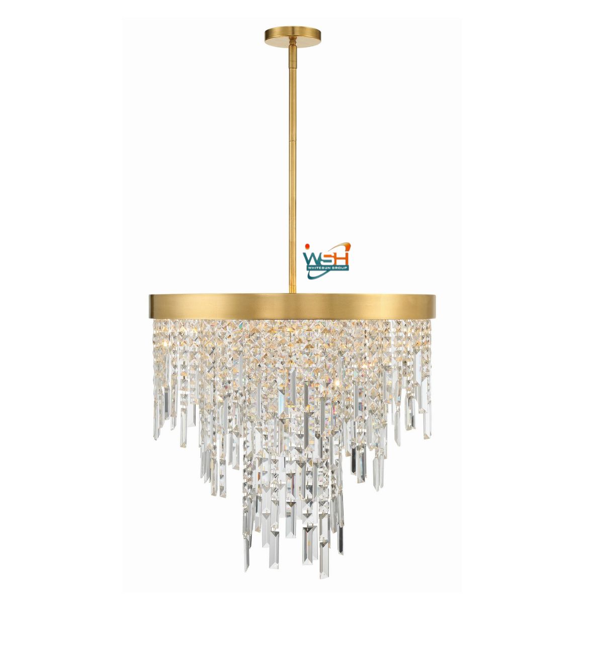 Crystorama Winfield Six Light Chandelier in Antique Gold